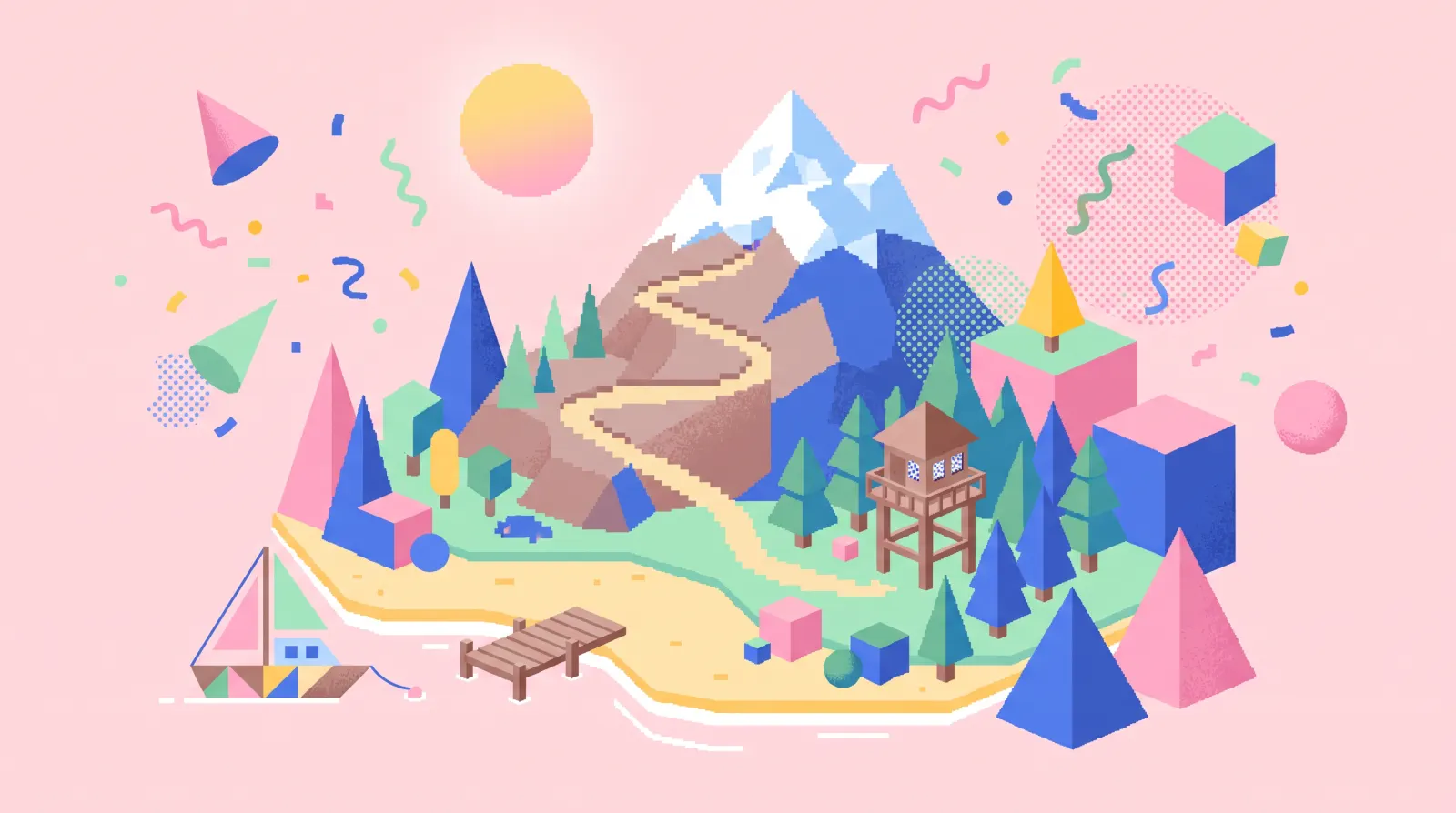 Illustrazione d’atmosfera dedicata a A Short Hike