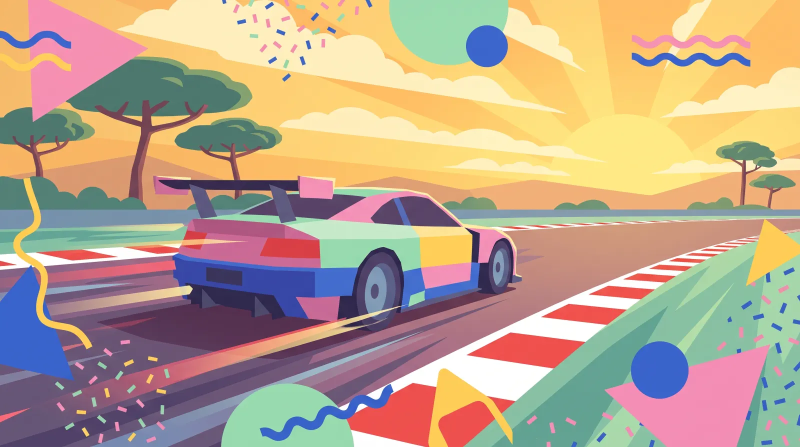 Illustrazione d’atmosfera dedicata a Assetto Corsa Competizione