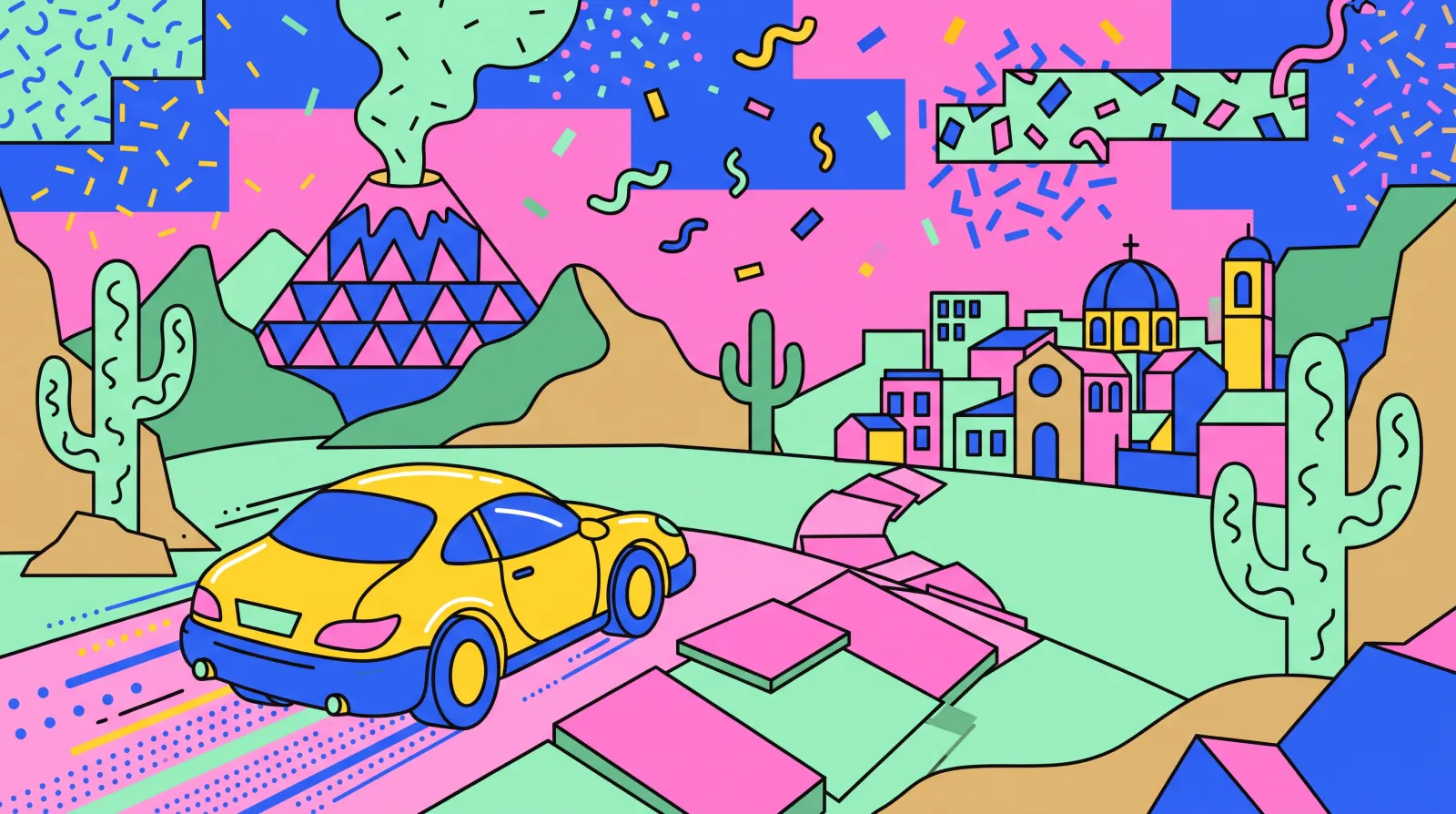 Illustrazione d’atmosfera dedicata a Forza Horizon 5